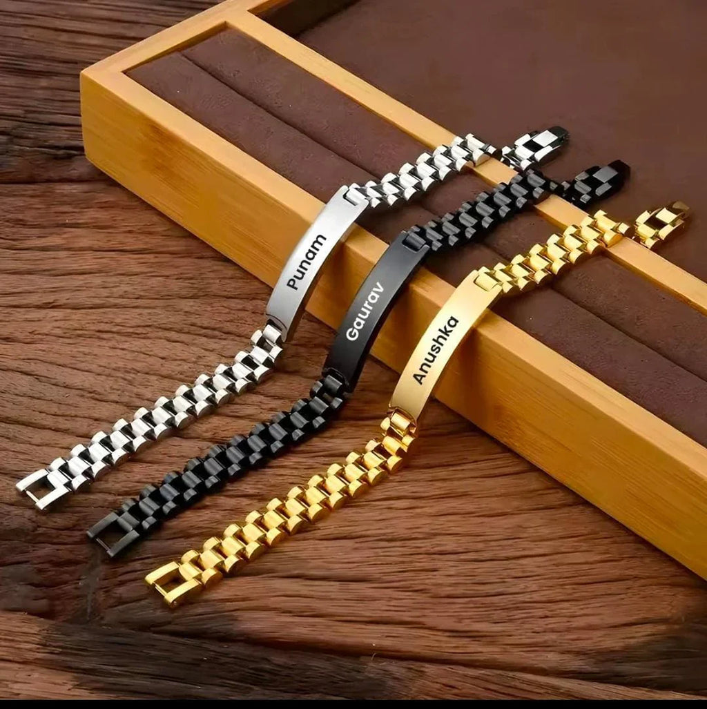 Chain Bracelet With Engrave Name