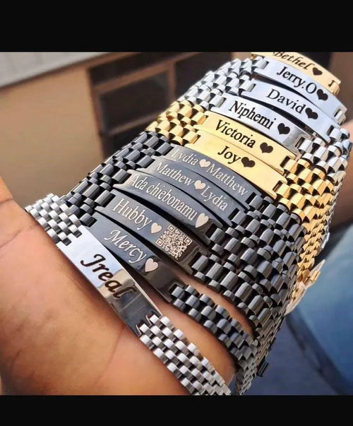 Chain Bracelet With Engrave Name